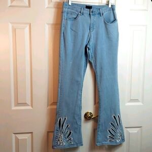 Y2K Eric Light High-Rise Cutout Flare Stretch Jeans